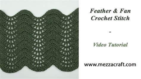 Feather & Fan Crochet Stitch Tutorial - YouTube