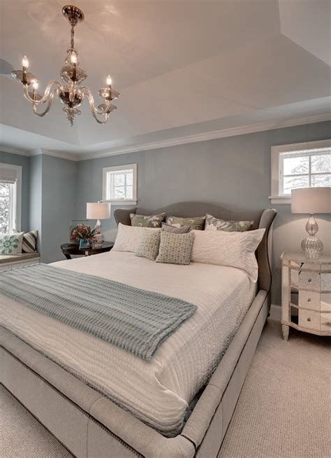 Blue and Gray Bedroom - Contemporary - bedroom - Great Neighborhood Homes