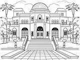 Incredible Mansion Coloring  Page sketch template