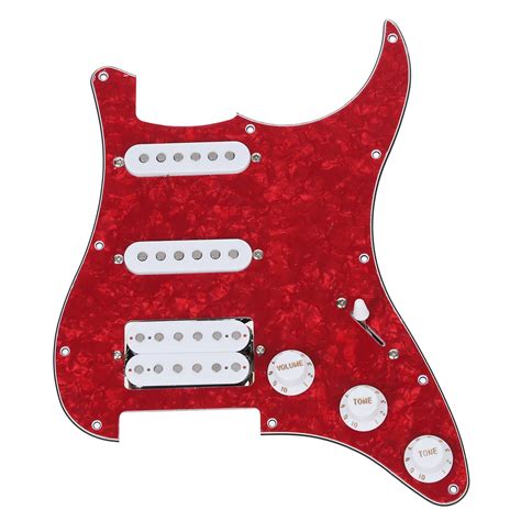 Loaded Prewired Pickguard for Electric Guitar Red-in Guitar Parts ...