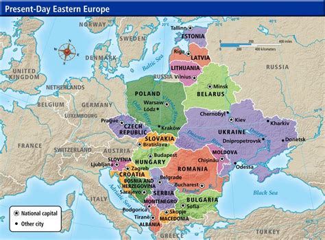 Present-Day Eastern Europe | Eastern europe map, Europe map, Eastern europe