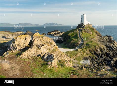 Ty Mawr Lighthouse, Llanddwyn Island, Anglesey, Wales, UK Stock Photo ...