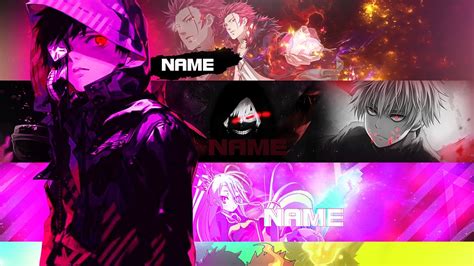 Free Photoshop Anime Banner [Template] - YouTube