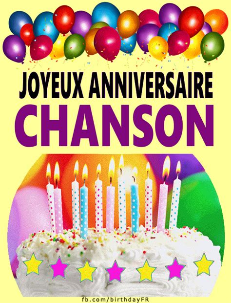 Joyeux Anniversaire Chanson images gif | Happy birthday cakes, Happy birthday cake images, Happy ...