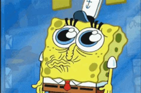 Spongebob Squarepants Sad Look And Pouting Mouth GIF | GIFDB.com