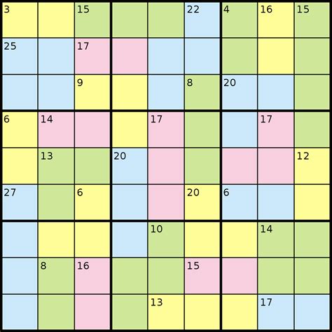 Killer Sudoku - Wikipedia - Killer Sudoku Free Printable | Free Printable