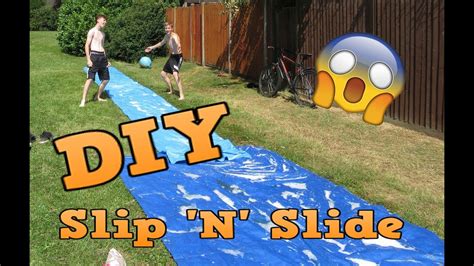 HUGE DIY SLIP 'N' SLIDE! - YouTube