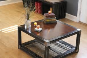 Steel And Wood Coffee Table | Welded furniture, Coffee table wood, Metal furniture design