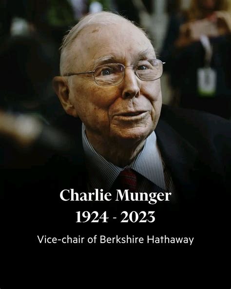 Obituary – Cause of Death : Charlie Munger, 99, Legendary Berkshire Hathaway Businessman, Passes ...