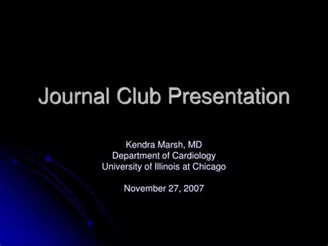 PPT - Journal Club Presentation PowerPoint Presentation, free download ...