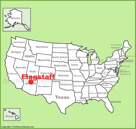 Flagstaff location on the U.S. Map