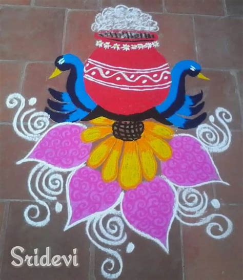 20+ Best Pongal Kolam Designs and Sankranti Rangoli Patterns 2024 - K4 Craft