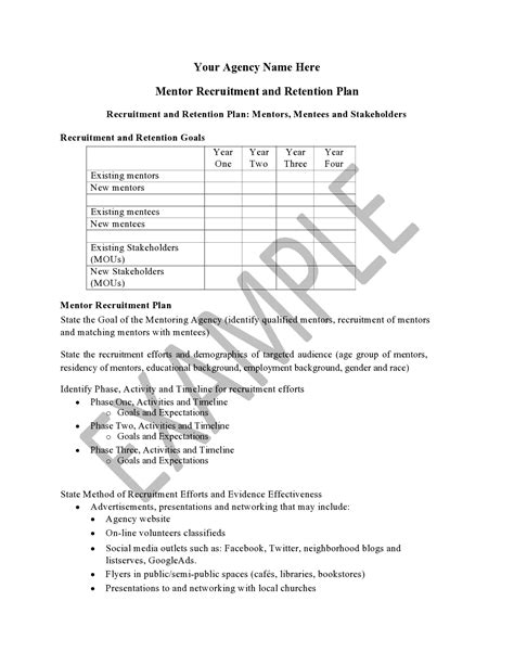 Recruitment Plan Template Word