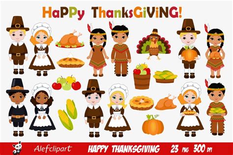 Thanksgiving Clipart, Pilgrim Clipart