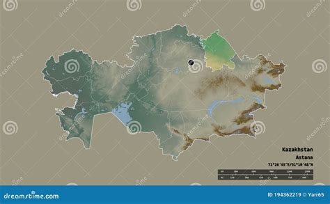 Location of Pavlodar, Region of Kazakhstan,. Relief Stock Illustration ...