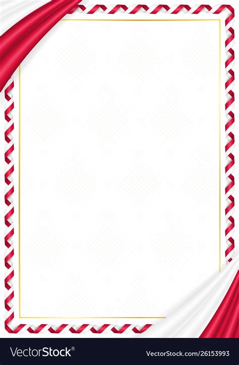 Border made with poland national colors Royalty Free Vector