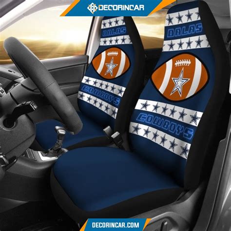 Football Team Car Seat Covers Dallas Cowboys Rugby Ball Star Patterns ...