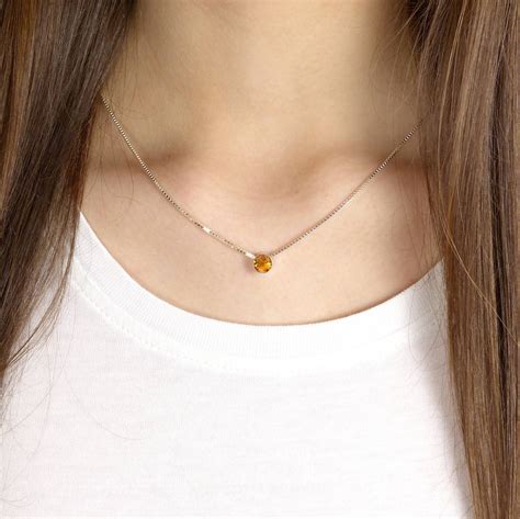 citrine necklace november birthstone by lilia nash jewellery | notonthehighstreet.com