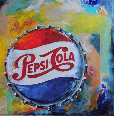 a painting of a pepsi cola bottle cap
