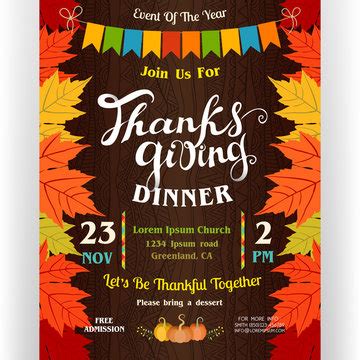 Church Thanksgiving Dinner Flyer