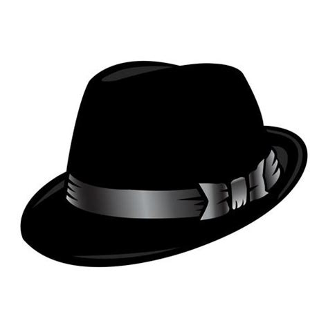 Vector illustration black fedora hat 554263 Vector Art at Vecteezy