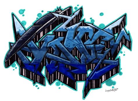 Nice Graffiti Style: 3d Graffiti Letters Sketch