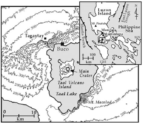 Location maps of Taal volcano. | Download Scientific Diagram