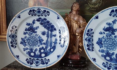 Proantic: Pair Of Dishes, Delft XVIIIth.