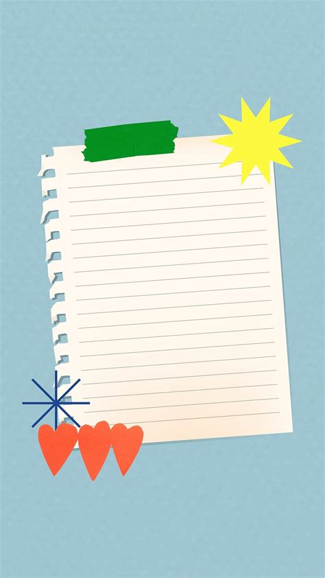 Aesthetic paper note background wallpaper | Free Vector - rawpixel