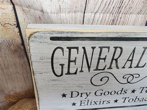 General Store Wire Basket Storage Vintage Sign Primitive | Etsy