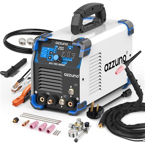 AZZUNO TIG Welder AC/DC with Pulse 200Amp, 110V/220V Aluminum TIG Welder Machine, TIG/STICK ...