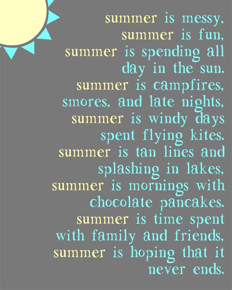 summer essay: Just a Touch of Crazy: quot;Summer Isquot; Poem Printable