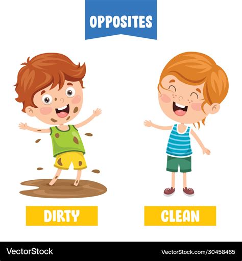 Dirty and clean Royalty Free Vector Image - VectorStock