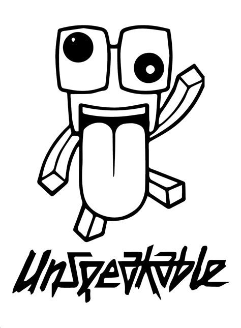 Unspeakable Free Printable coloring page - Download, Print or Color ...