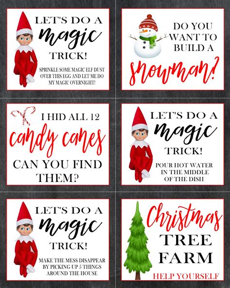 Elf On Shelf Printable Props