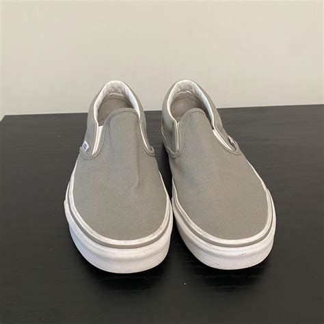 Grey Slip On Vans Size US women’s 7/men’s 5.5 only... - Depop