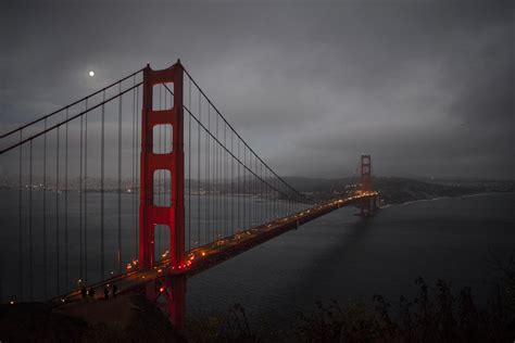 Golden Gate Bridge at Night - Etsy