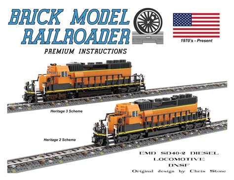 EMD SD40-2 Diesel Locomotive BNSF Premium Instructions – Brick Model Railroader