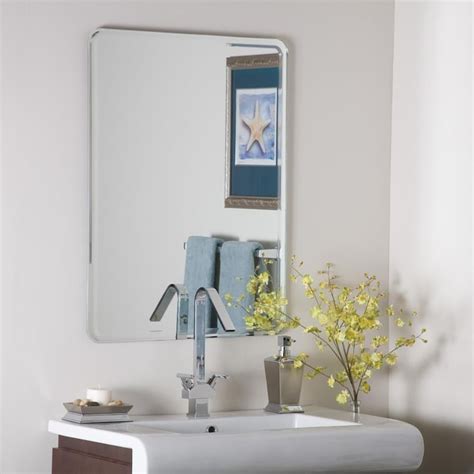 Decor Wonderland Samson 23.6-in Rectangular Frameless Bathroom Mirror in the Bathroom Mirrors ...