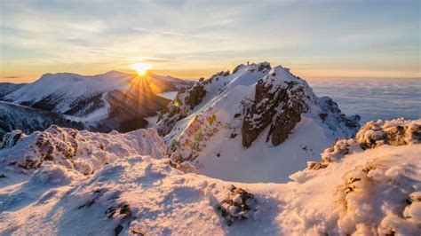 Winter Mountains Sunset, Stock Footage | VideoHive