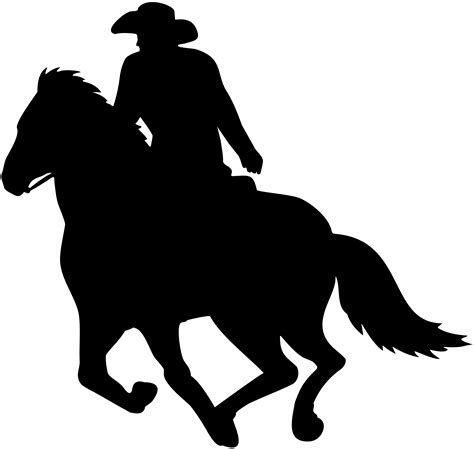 Cowboy Riding Horse Silhouette at GetDrawings | Free download