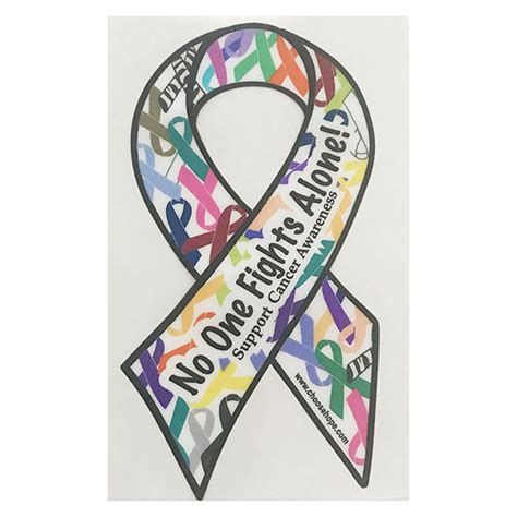 Cancer Ribbon Window Cling - Choose Hope