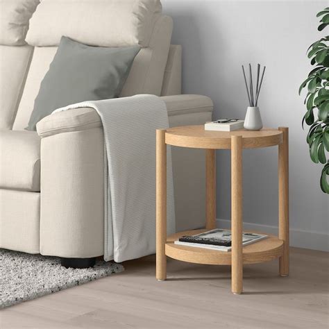 LISTERBY Side table, white stained oak, 19 5/8" - IKEA | Oak side table, White side tables ...