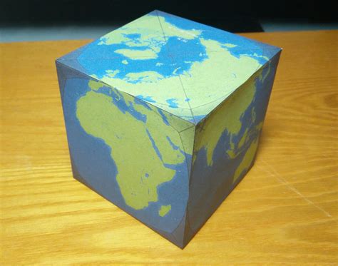 Earth cube map projection : r/Maps