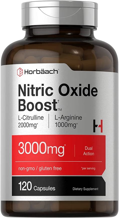 Nitric Oxide Max 3000mg | 120 Capsules | Pre Workout | by Horbaach ...