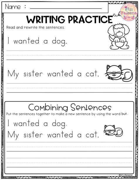 Sentence Writing Worksheets. Copy The Sentences Practice Worksheets ...