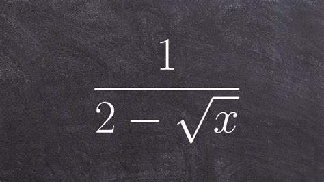 Dividing a radical expression when the denominator is a binomial - YouTube