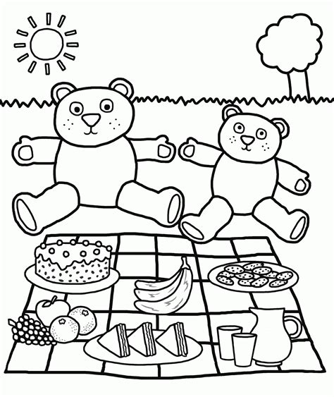 Picnic And Ants Coloring Pages - Coloring Home