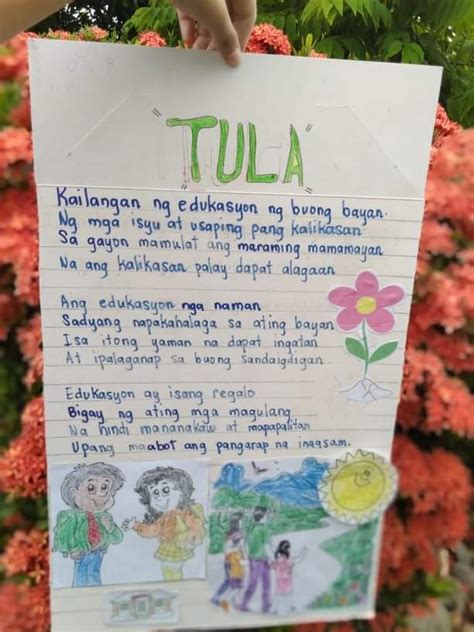 Ang kahalagahan ng edukasyon naman ang paksa ng tulang ginawa ng ating ...