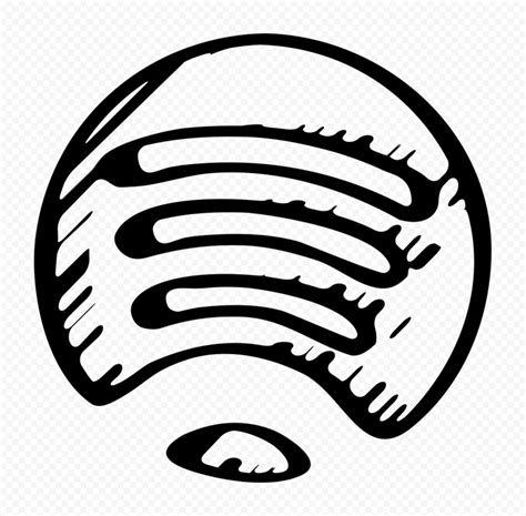 Spotify Hand Sketch Black Logo Icon PNG | Logo sketches, Spotify logo ...